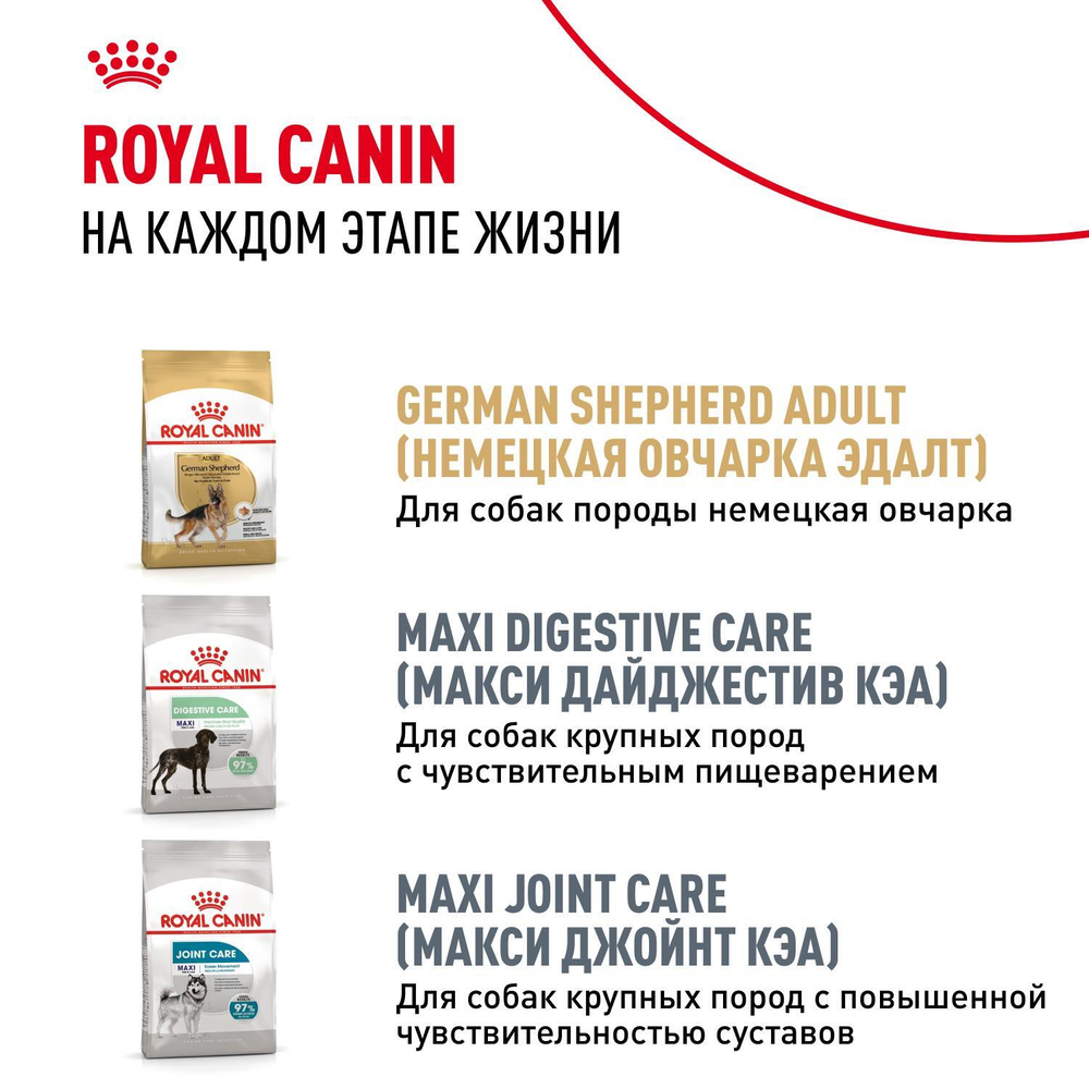 Royal Canin German Shepherd Puppy Корм сухой для щенков породы Немецкая овчарка до 15 месяцев 3 кг