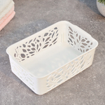 Корзина 1,2л "Leaves" 184*127*62мм, молочный