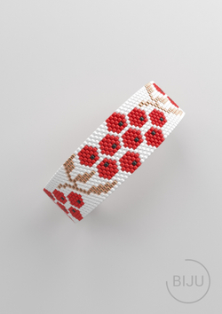 Схема PEYOTE, Схема браслета мозаичное плетение, узор из Miyuki Delica 11/0, файл PDF, №409