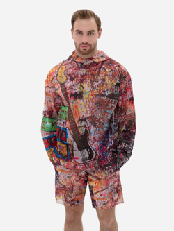 Футболка мужская с капюшоном плотная «Скелет»