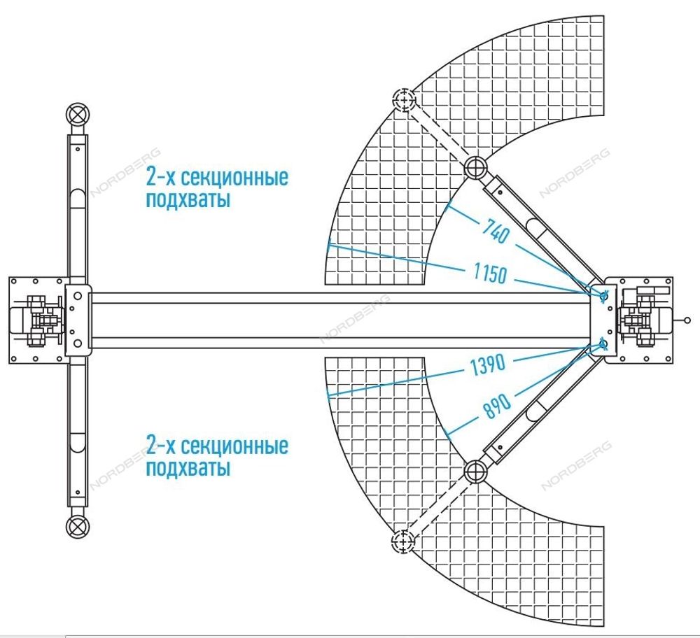 NORDBERG (N4121B-4T) Подъемник 2-стоечный 4 т, 380 В