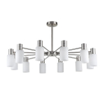 8099/12C COMFI LN25 76 никель/белый металл/стекло Люстра потолочная Е14 12*40W 220V MAVE