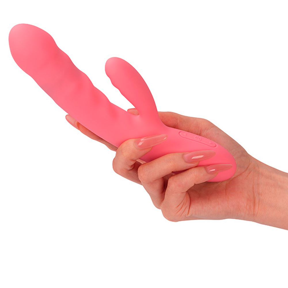 Розовый вибратор-кролик 19,5см с функцией пенетрации Svakom Avery S59-SP