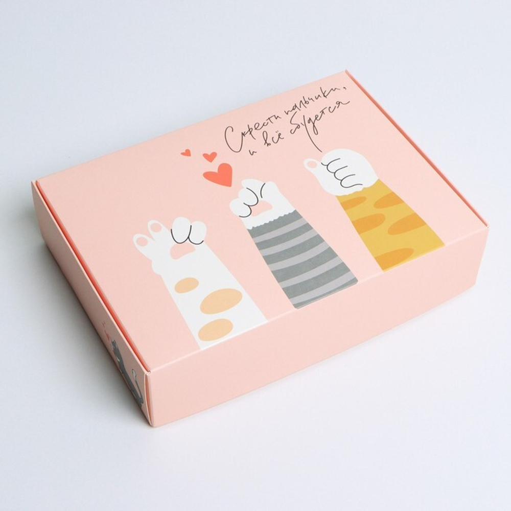 Коробка складная «Лапки», 21 × 15 × 5 см