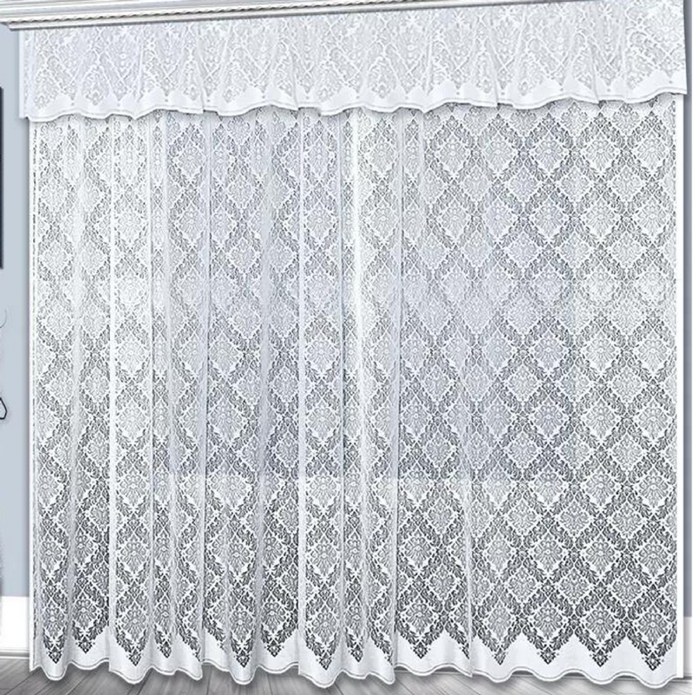 Полотно жаккардовое рис. 2-16-77,  высота 2.9м, цвет белый, Россия.