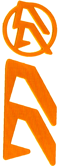 Логотипные вставки Alpha-X (цвет:оранжевый, левые)