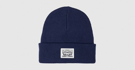 Шапка LEVI'S BACKPATCH BEANIE DRESS BLUES