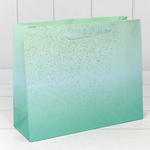 Пакет подарочный 32х26х11см "Градиент" с блестящими вкраплениями (Микс)