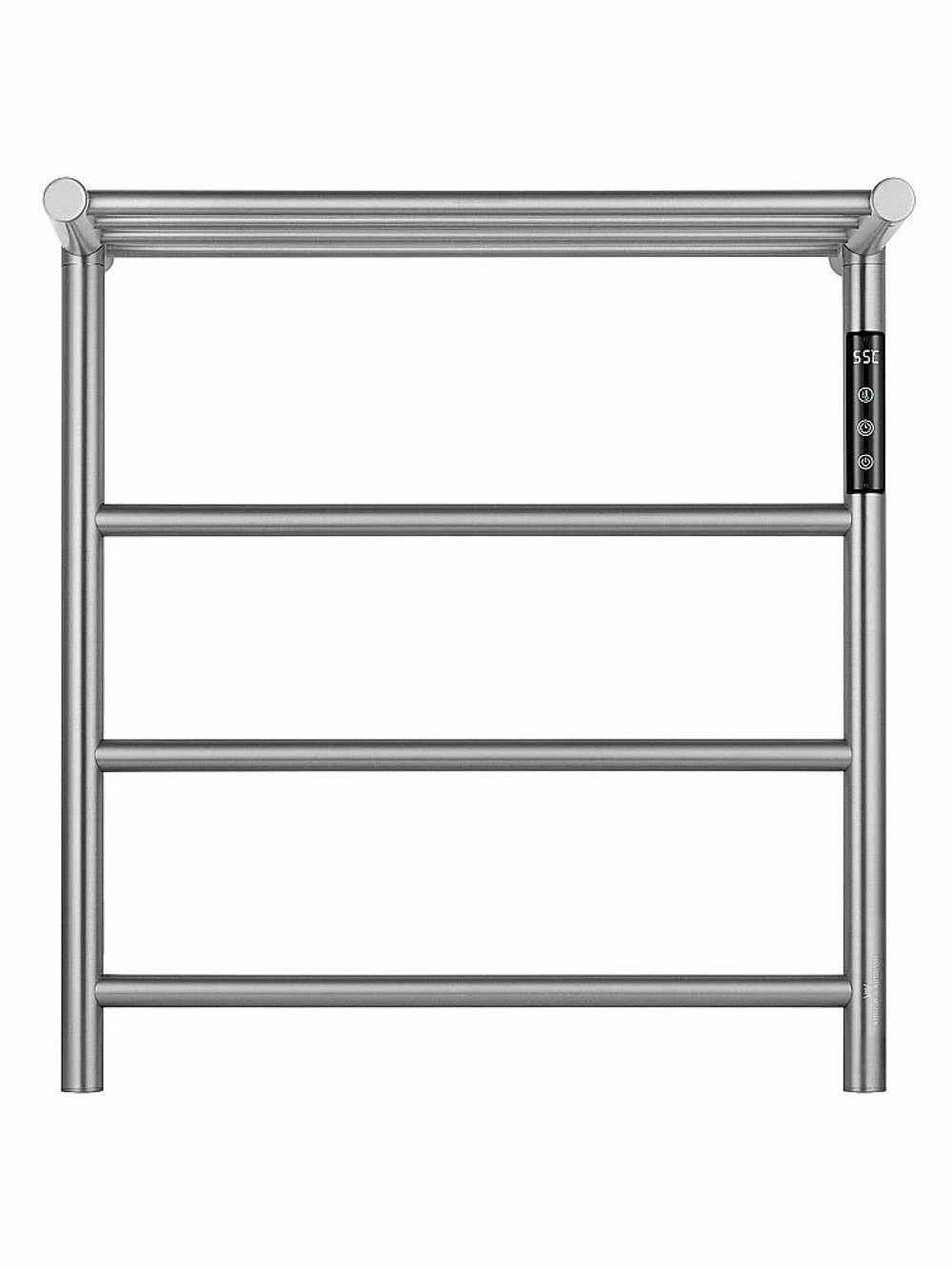 Полотенцесушитель электрический с полкой WONZON & WOGHAND BONN WW-AL402-BR брашированный никель