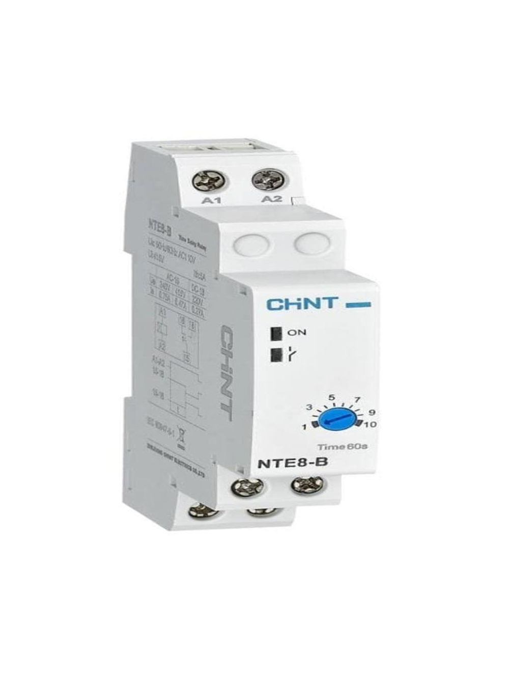Реле времени NTE8-120B (задержка времени включения) 12-120с 1НО AC 230В (R) CHINT 258459