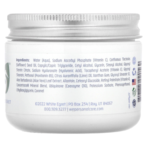 White Egret Personal Care, тонизирующий крем с коэнзимом Q10, 59 мл (2 жидк. унции)