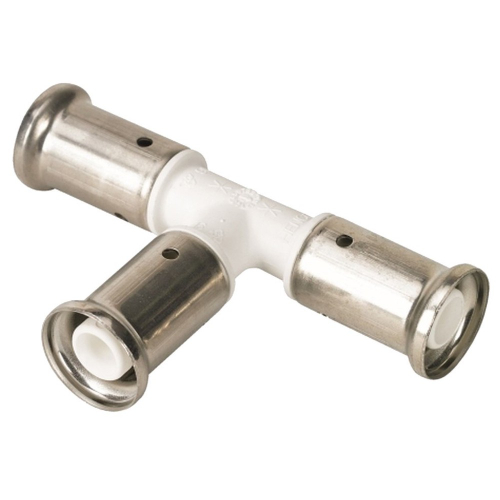 Тройник равнопроходной HENCO ПВДФ пресс, 16x16x16 белый