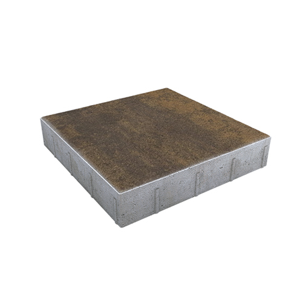 Тротуарная плитка КВАДРАТ 500х500 мм - Листопад гладкий Мокко