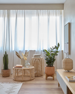 Круглый журнальный столик Kohana из ротанга с натуральной отделкой Ø 65 см