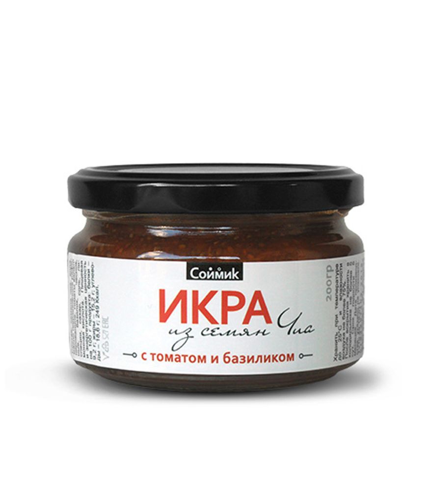 Икра из семян чиа с томатом и базиликом Soymik, 200 г