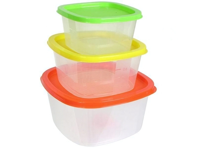Набор контейнеров 3шт пищевые (0,5л, 0,9л, 1,55л) Bio Fresh