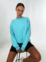 Свитшот женский оверсайз хлопок толстовка с начесом