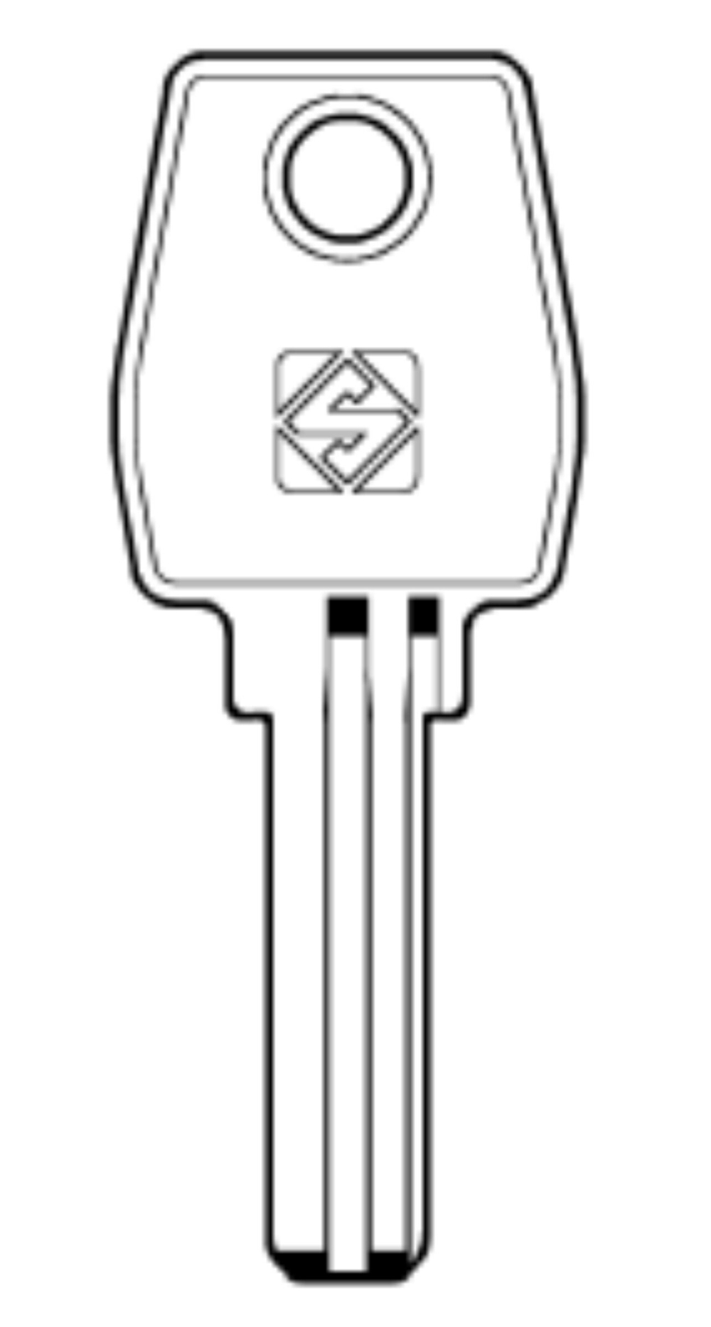 Заготовка вертикального ключа 10493 EL11 EU-12 EU17