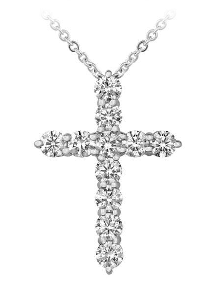 Классический крест с бриллиантами массой 1.5ct