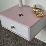 Тумба прикроватная подвесная ROYAL 5300 эко (Зефир-р.золото)