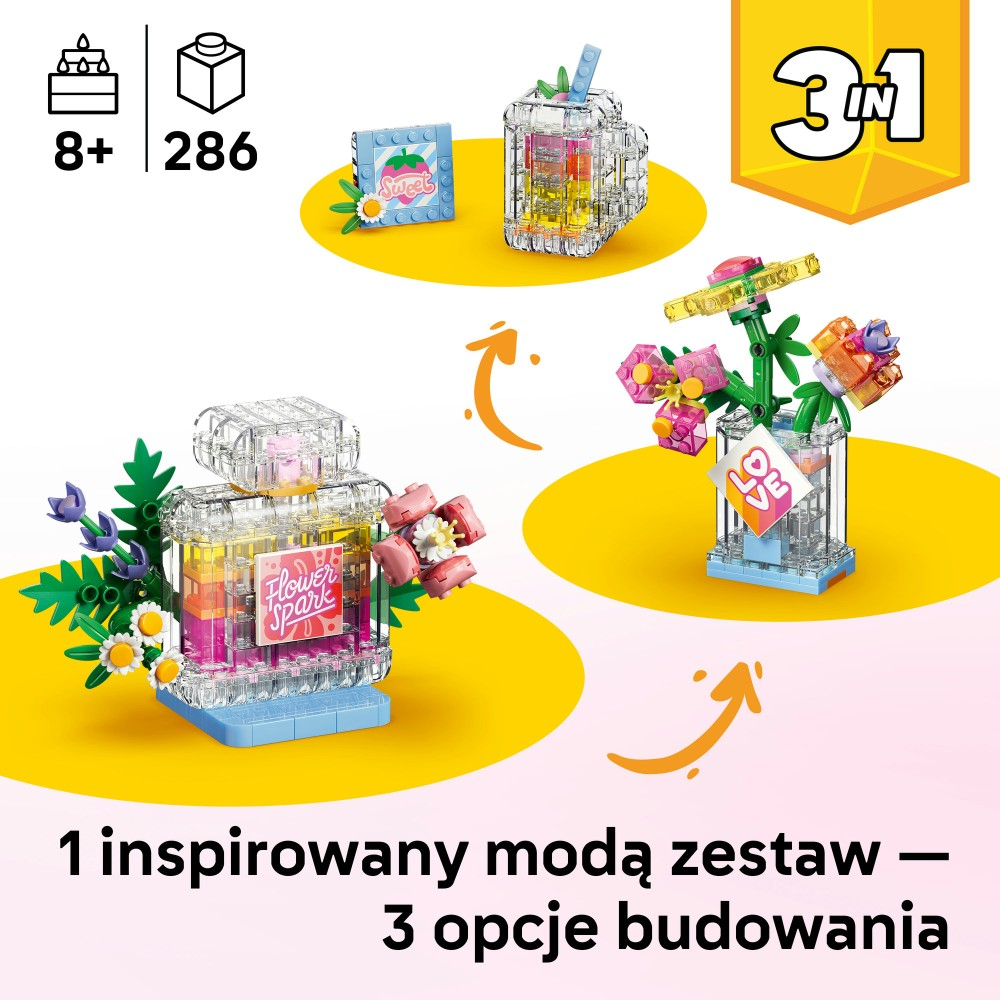 Конструктор LEGO Creator 31383 Флакон духов с цветочным декором 3 в 1 — фото 3