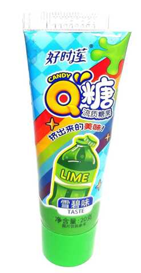 Жевательная резинка candyQ 20 гр лайм тюбик