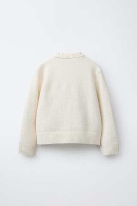ZARA ОДНОТОННЫЙ КАРДИГАН, ВАНИЛЬНЫЙ