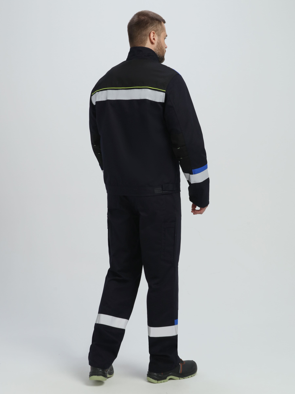 Костюм Бостон (тк.Саржа,320) брюки, т.синий/васильковый