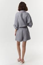 Шорты на резинке изо льна