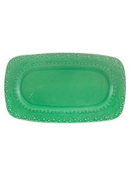Блюдо Bordallo Pinheiro Flora салатовое (45 x 26 см)