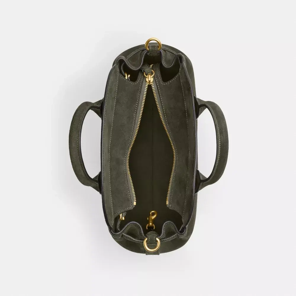 COACH СУМКА SOFT EMPIRE 28, ОЛИВКОВЫЙ