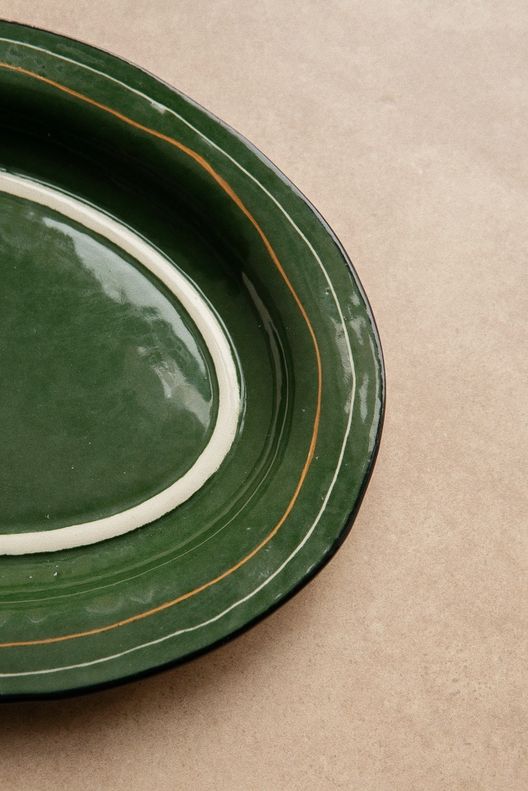 Тарелка Dolce far niente, зеленая / Bottega Alba