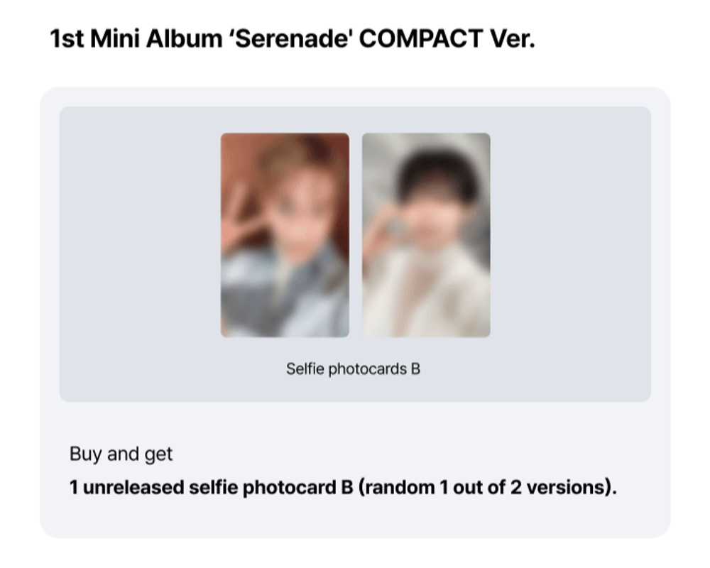 Альбом DK X SEUNGKWAN (SEVENTEEN) - 1st Mini Album [Serenade] (COMPACT Ver.) Weverse shop