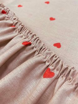 Простынь на резинке перкаль Сказка "Лав" 160x200 см