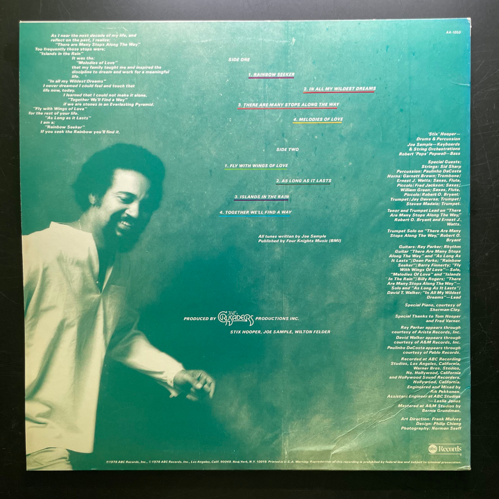 Joe Sample ‎– Rainbow Seeker (США 1978г.)