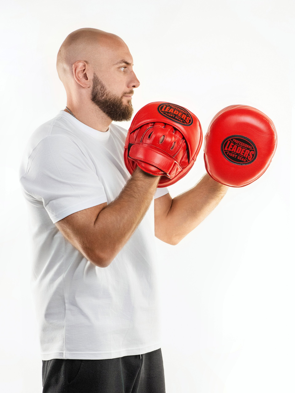 Лапы тренерские LEADERS MID-AIR RED ALERT (ONE, красный)