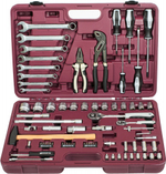 UTS0077/12 Набор инструмента универсальный 1/4", 1/2"DR с головками торцевыми 12-гранными, 77 предметов