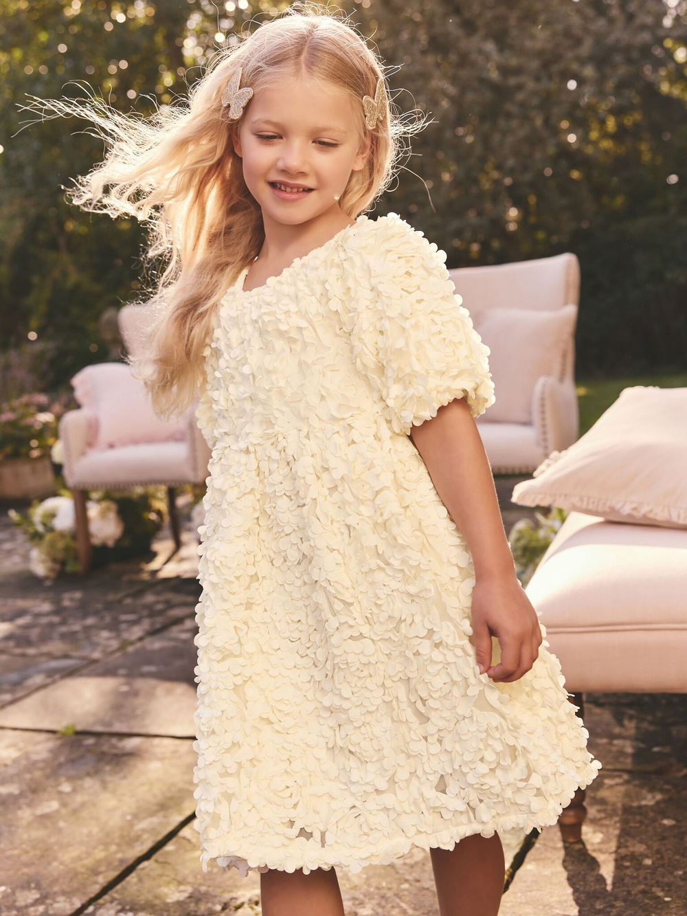 Платье для девочки Next E57-555, Молочный