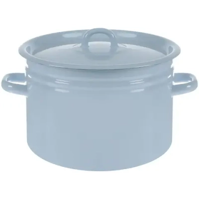 Кастрюля эмалированная 5,5л с рисунком голубая 20-1617Н/4