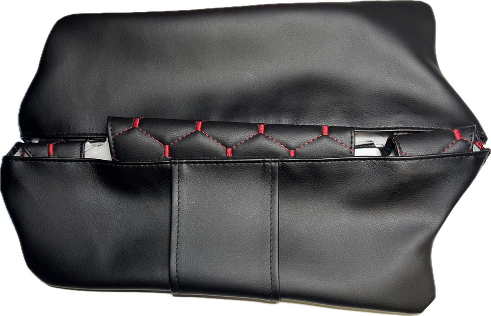 Чехлы на козырьки ВАЗ 2110, 2111, 2112 (красная нить Рубин)