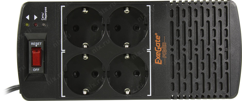 Стабилизатор Exegate Power AD5000-500 &lt;EP285941RUS&gt; (вх.150-280V, вых.220V±10%, 500VA, 4 розетки Euro)