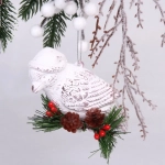 Ёлочная игрушка «Волшебная птица» 7*5*12 см , розовый