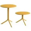 Регулируемый пластиковый стол Spritz Ø60 см, желтый