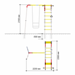 Детский спортивный комплекс для дачи ROMANA Веселая лужайка - 2 (Габариты)