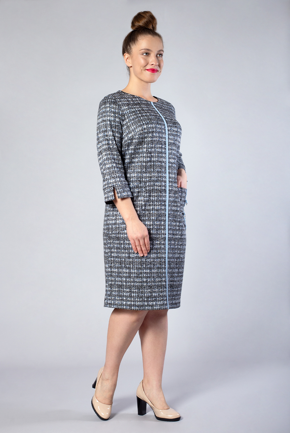 Платье женское 2715АПВ, клетка #225Кл052715АПВ