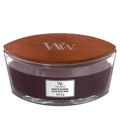 Сливовый коньяк, ароматическая свеча эллипс, WoodWick
