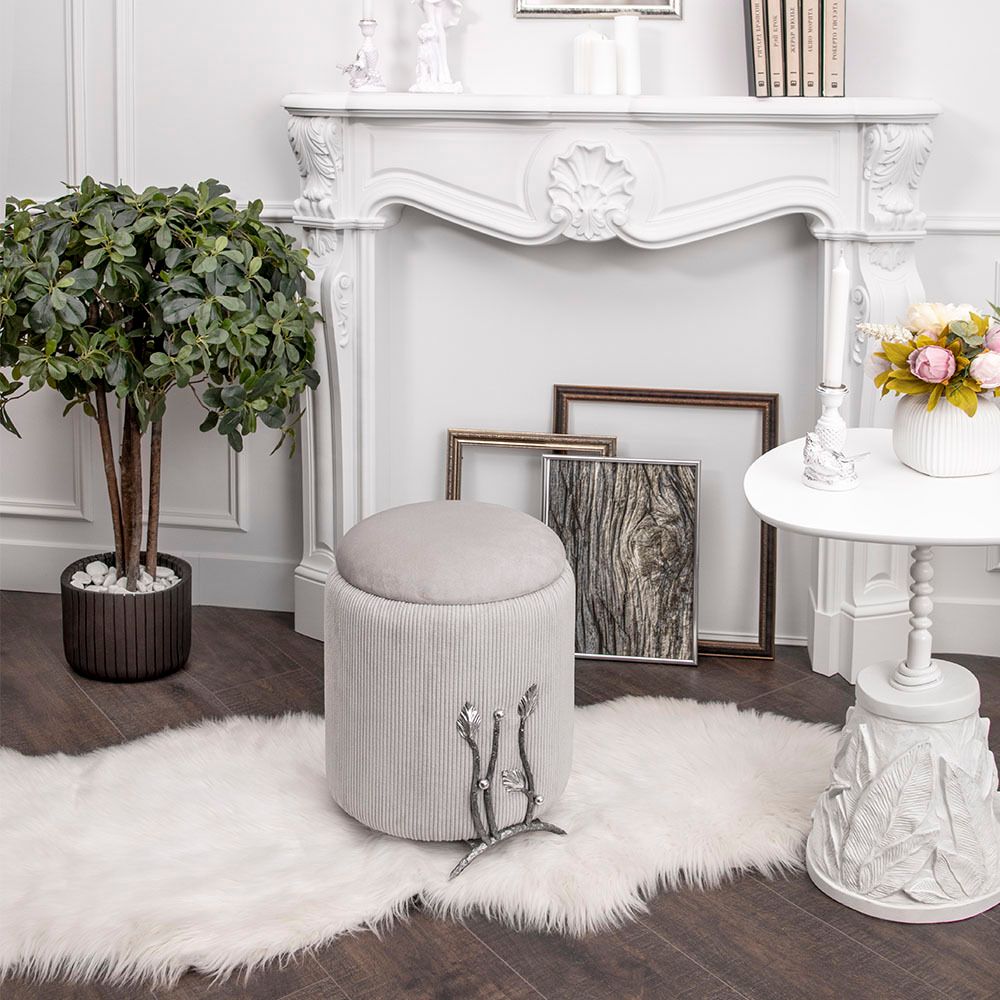 Банкетка Терра Грасс Felicita Серый Античное серебро