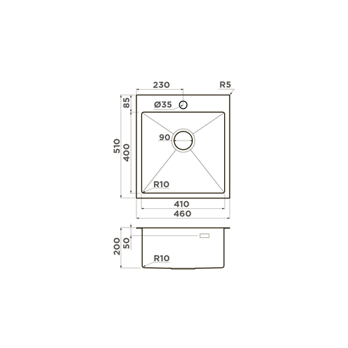 кухонная мойка Omoikiri Akisame 46-IN нерж. сталь/нержавеющая сталь
