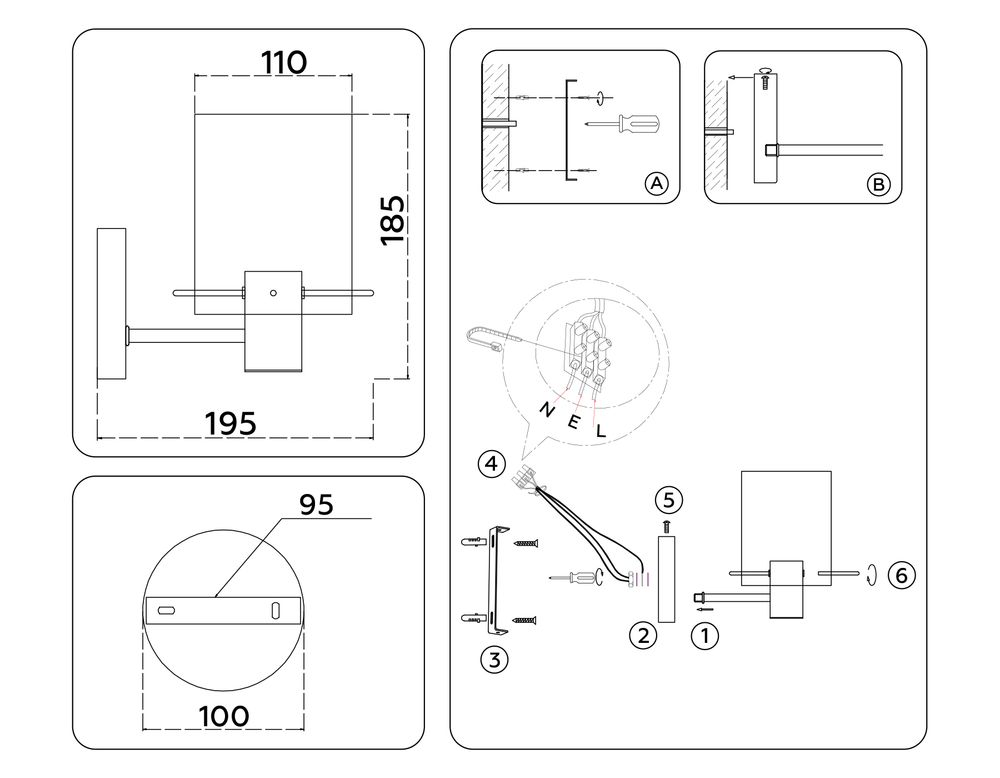 Ambrella Настенный светильник Modern LH57045