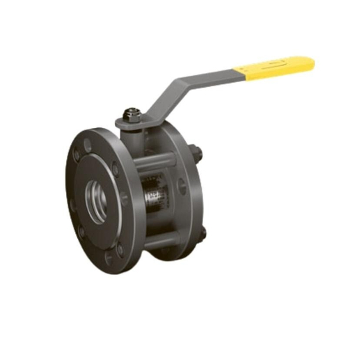 Кран стальной шаровой разборный LD 11с67п, DN-40 PN-16, длина-86мм, полнопроходной, фланцевый с ручкой